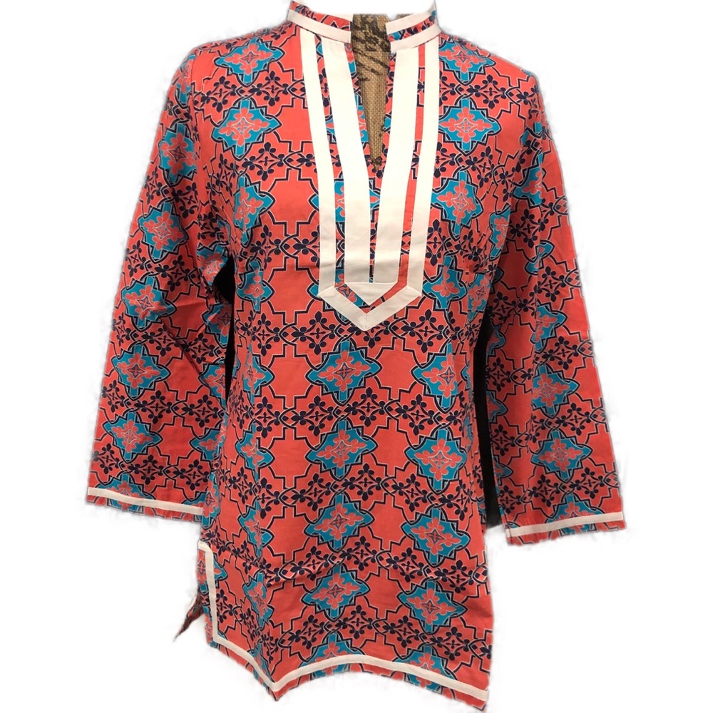 Abby Tunic - Greek Key Pink